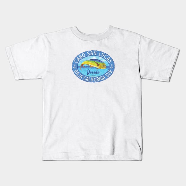 Cabo San Lucas, Baja California Sur, Leaping Dorado Kids T-Shirt by jcombs